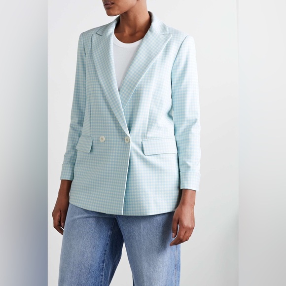 NWT Alice and Olivia Justin Longline Houndstooth Blazer Jacket - Picture 7 of 17